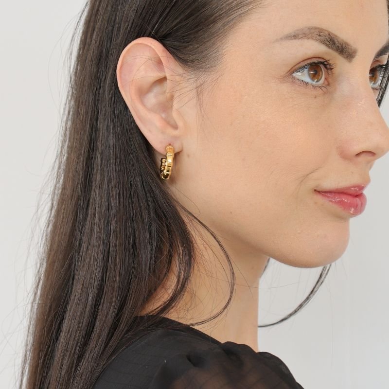 Argolinha Textura em Aço Inox (Linha Premium)