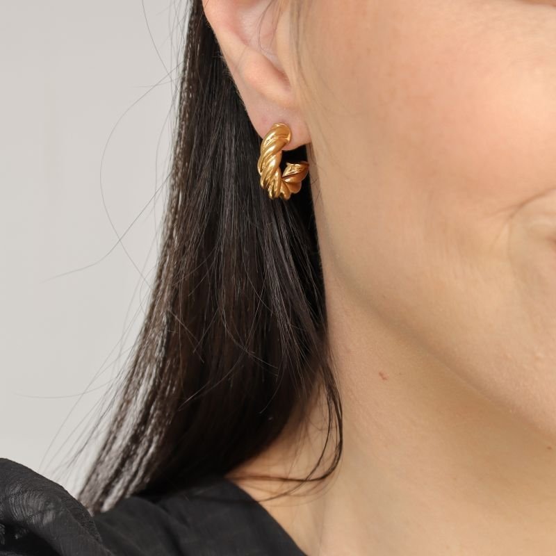 Argolinha Trançada em Aço Inox (Linha Premium)