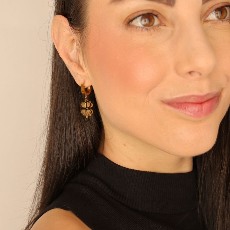 Argolinha Trevo em Aço Inox (Linha Premium)