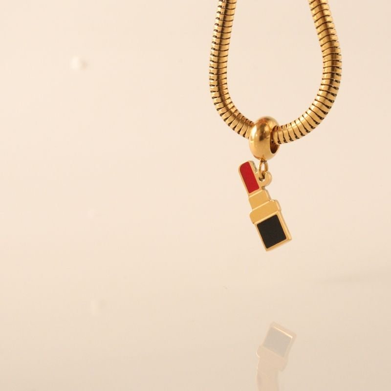 Berloque em Aço Inox Batom