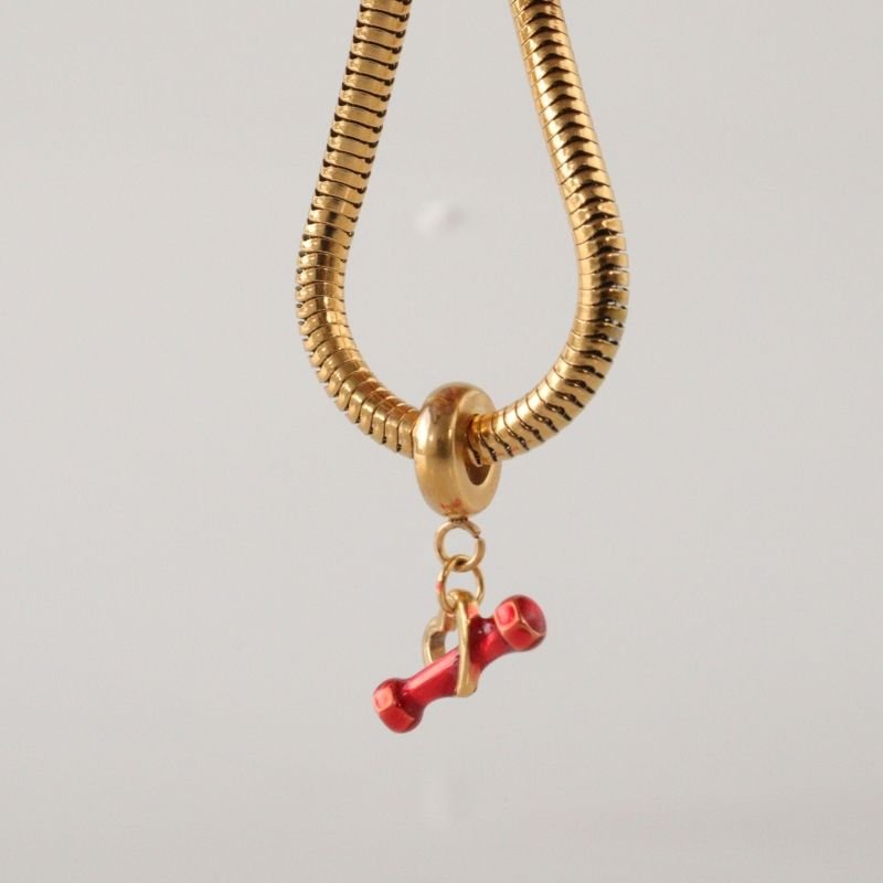 Berloque em Aço Inox Coração com peso de Academia