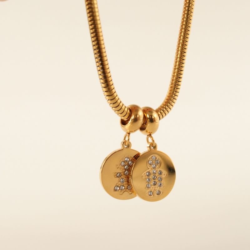 Berloque em Aço Inox Filha Cravejado