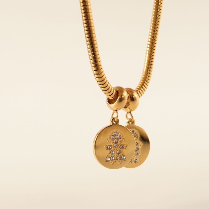 Berloque em Aço Inox Filho Cravejado