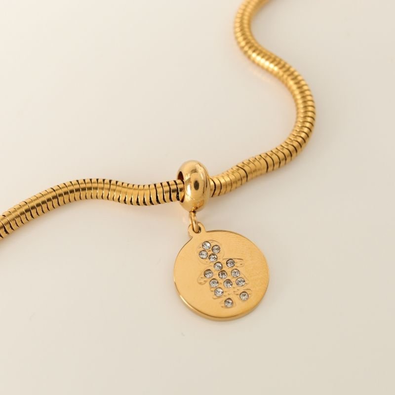 Berloque em Aço Inox Filho Cravejado