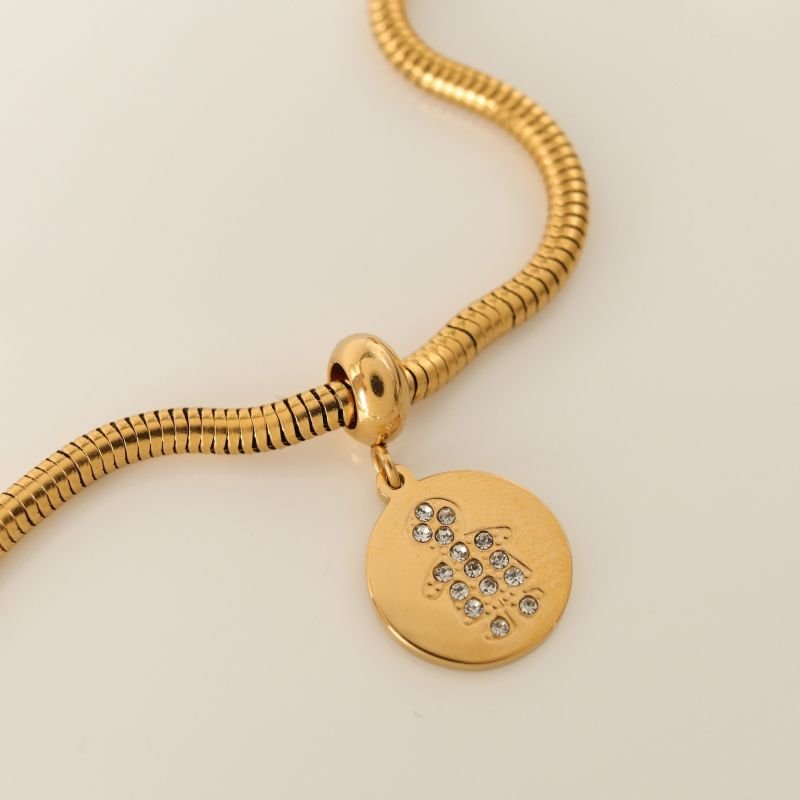 Berloque em Aço Inox Filho Cravejado