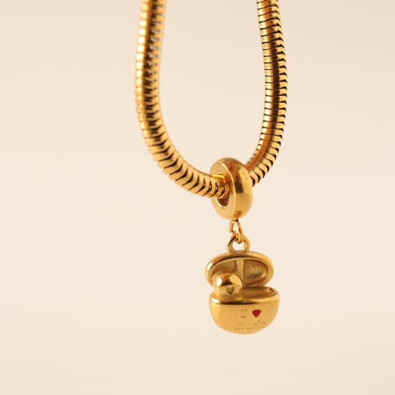 Berloque em Aço Inox Fone de Ouvido