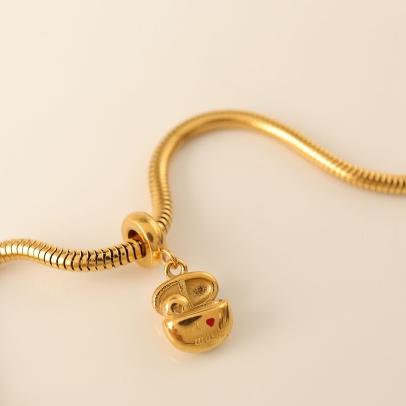 Berloque em Aço Inox Fone de Ouvido