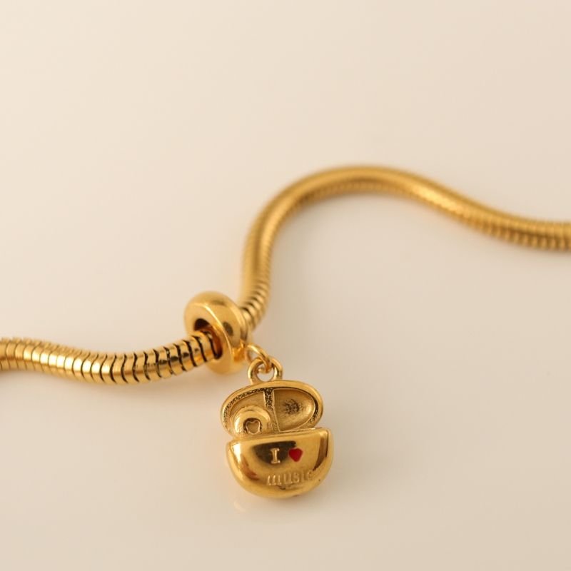 Berloque em Aço Inox Fone de Ouvido