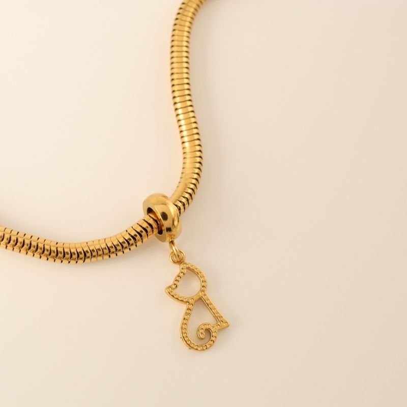 Berloque em Aço Inox Gatinho Delicado