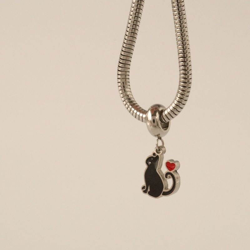 Berloque em Aço Inox Gato