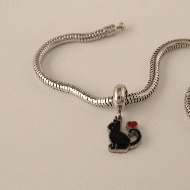 Berloque em Aço Inox Gato