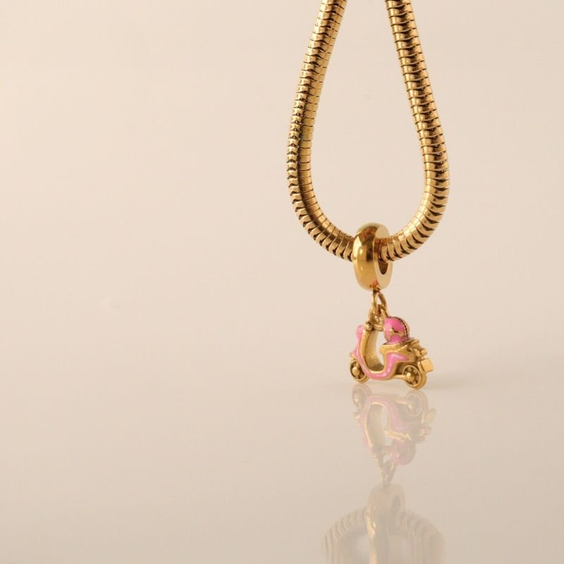 Berloque em Aço Inox Moto