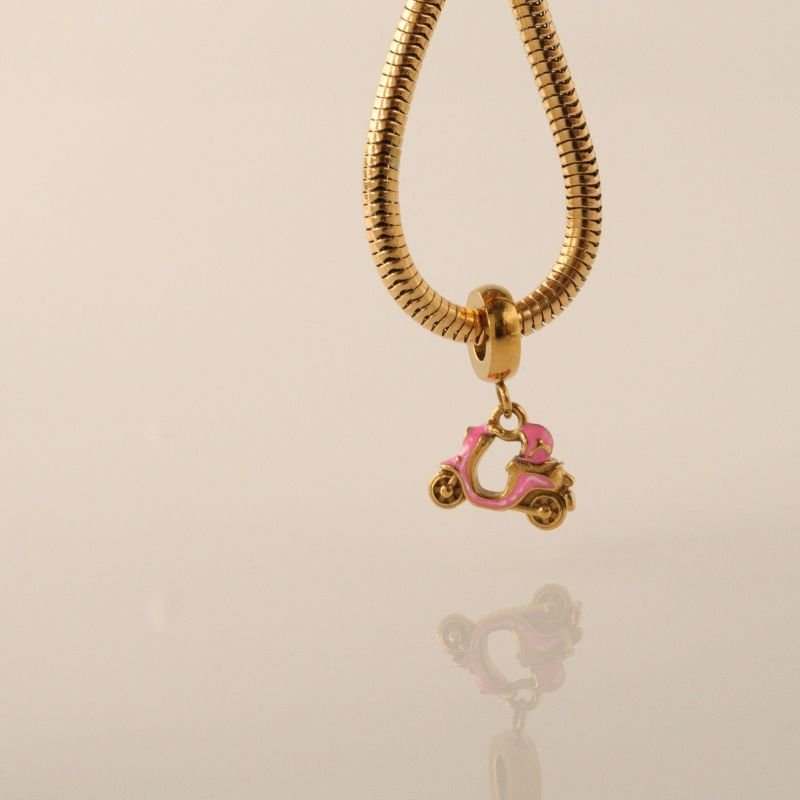 Berloque em Aço Inox Moto