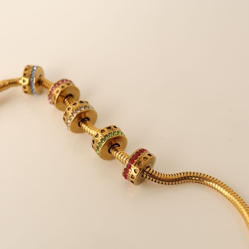 Berloque em Aço Inox Separador Coração com Cravejado