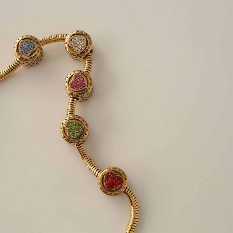 Berloque em Aço Inox Separador Coração com Cravejado