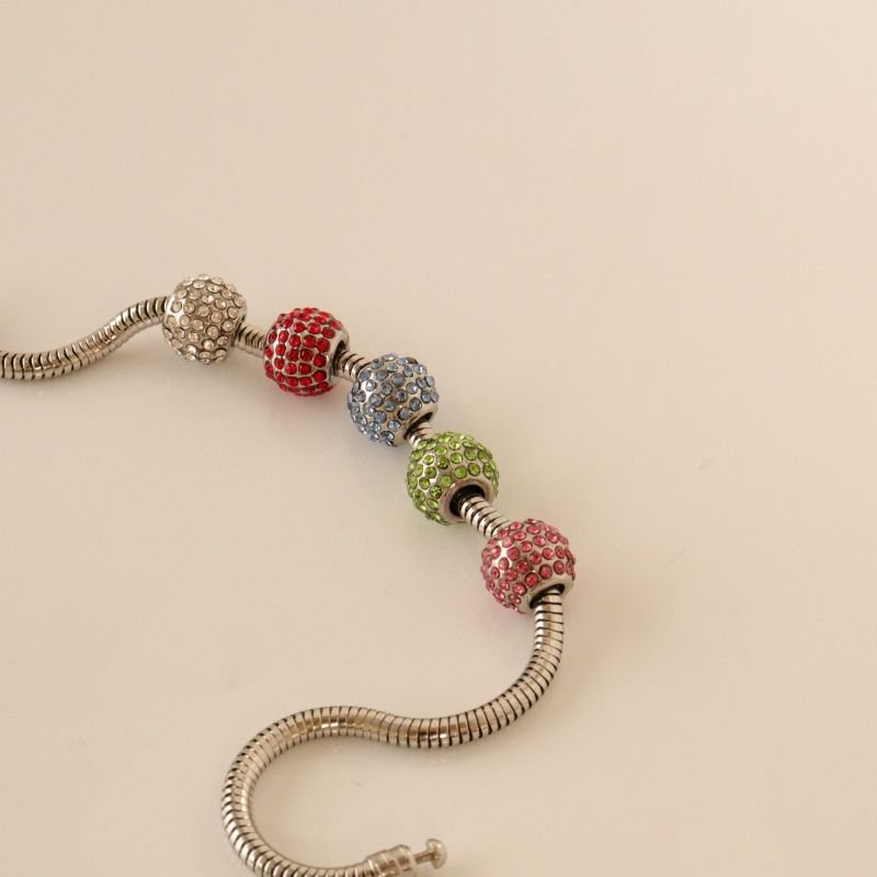 Berloque em Aço Inox Separador Cravejado