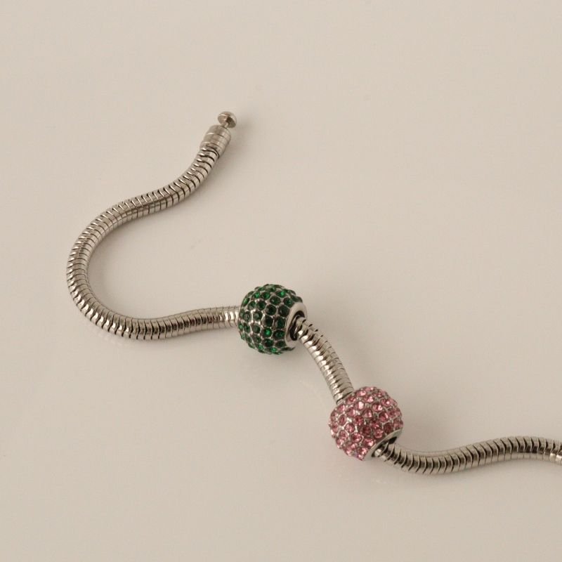 Berloque em Aço Inox Separador Cravejado