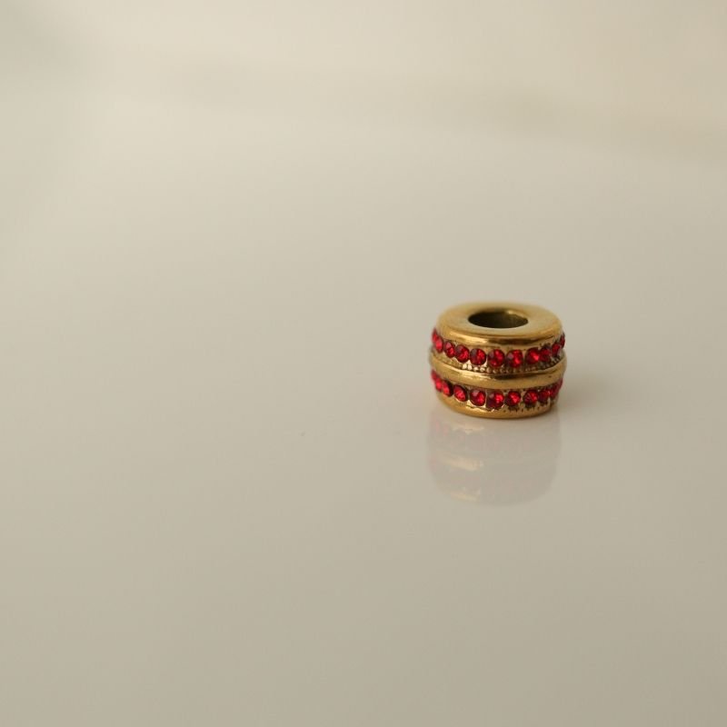 Berloque em Aço Inox Separador Cravejado