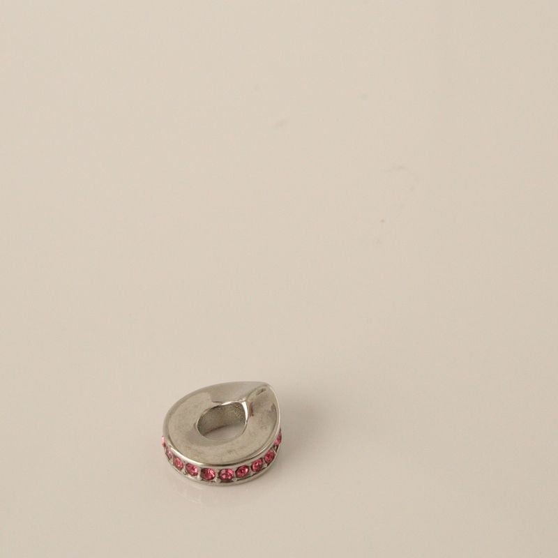 Berloque em Aço Inox Separador Delicado Geométrico Cravejado