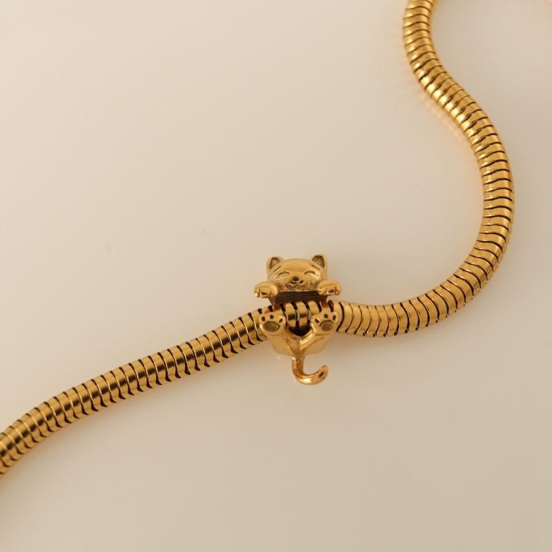 Berloque em Aço Inox Separador Gato