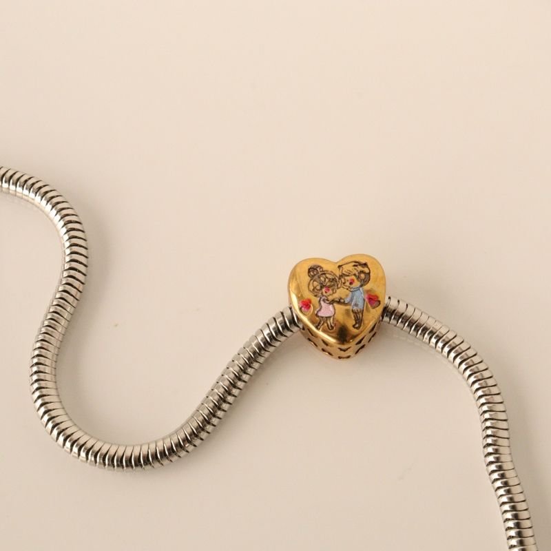 Berloque em Aço Inox Separador Namorados