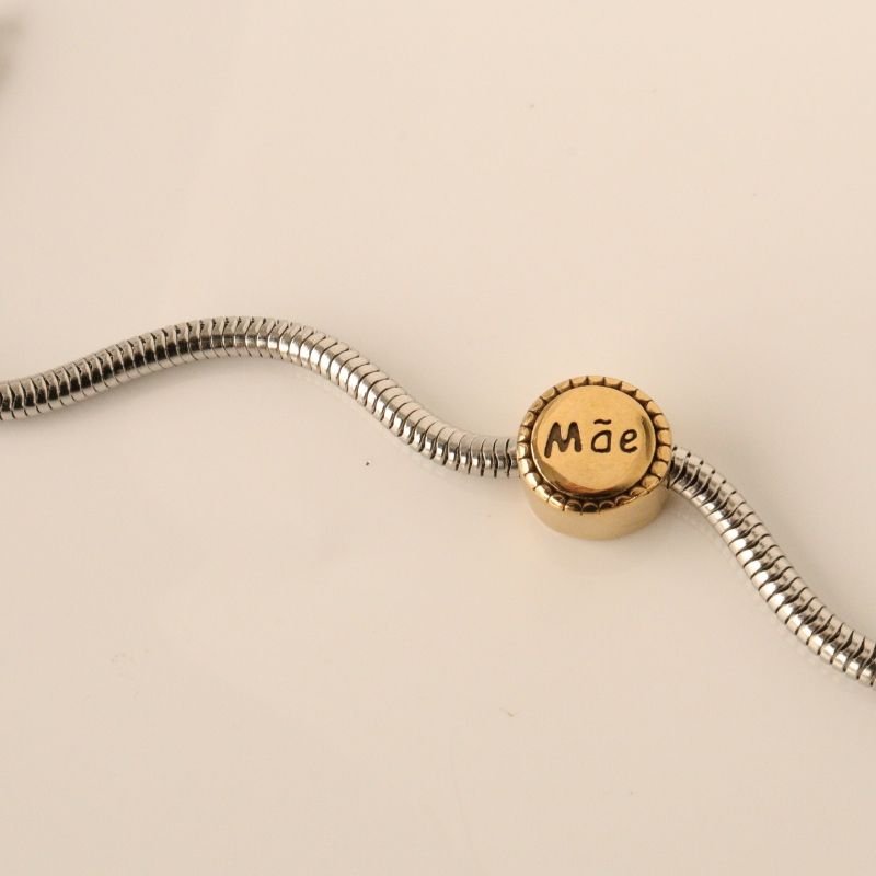 Berloque em Aço Inox Separador Mãe