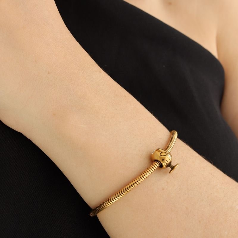 Berloque em Aço Inox Vinho