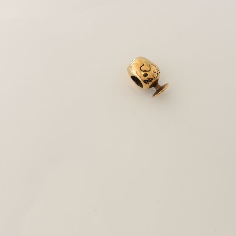 Berloque em Aço Inox Vinho