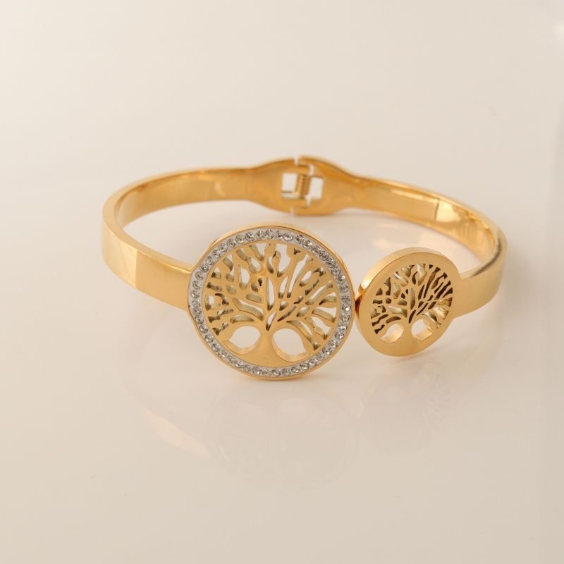 Bracelete Árvore da Vida em Aço Inox (Linha Premium)