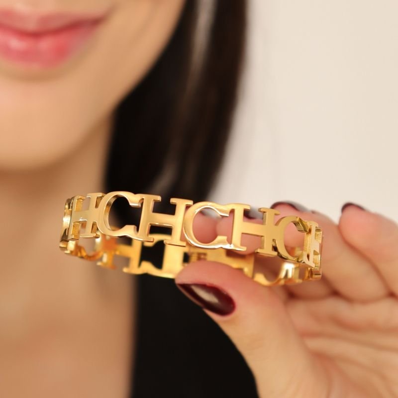 Bracelete Carolina Herrera em Aço Inox (Linha Premium)