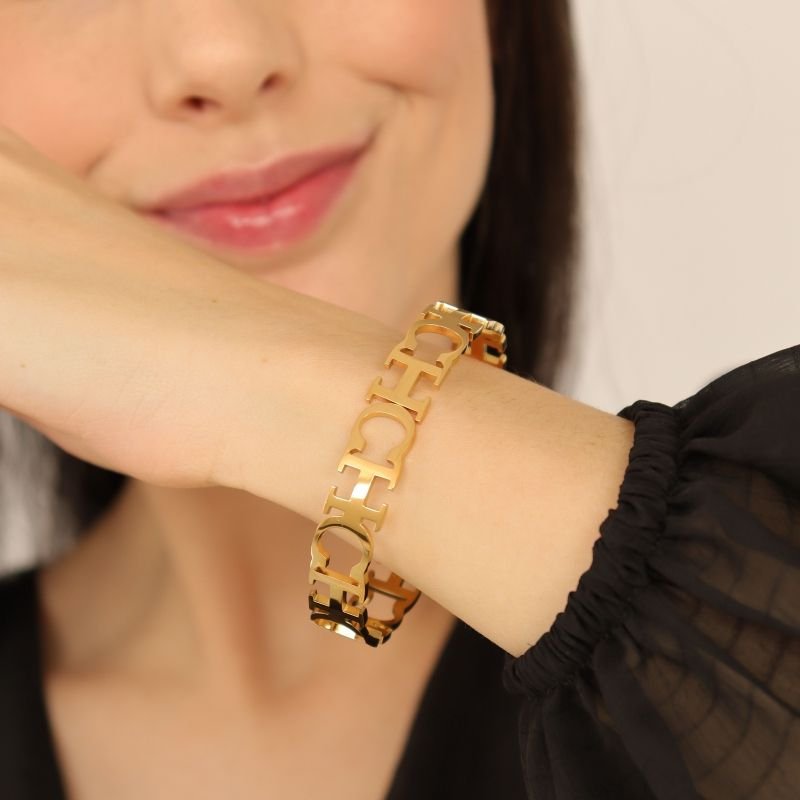 Bracelete Carolina Herrera em Aço Inox (Linha Premium)