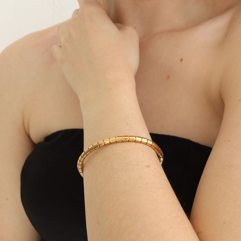 Bracelete com Detalhes Minimalista em Aço Inox (Linha Premium)