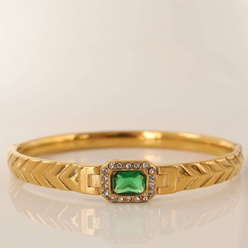 Bracelete com Pedra em Aço Inox (Linha Premium)