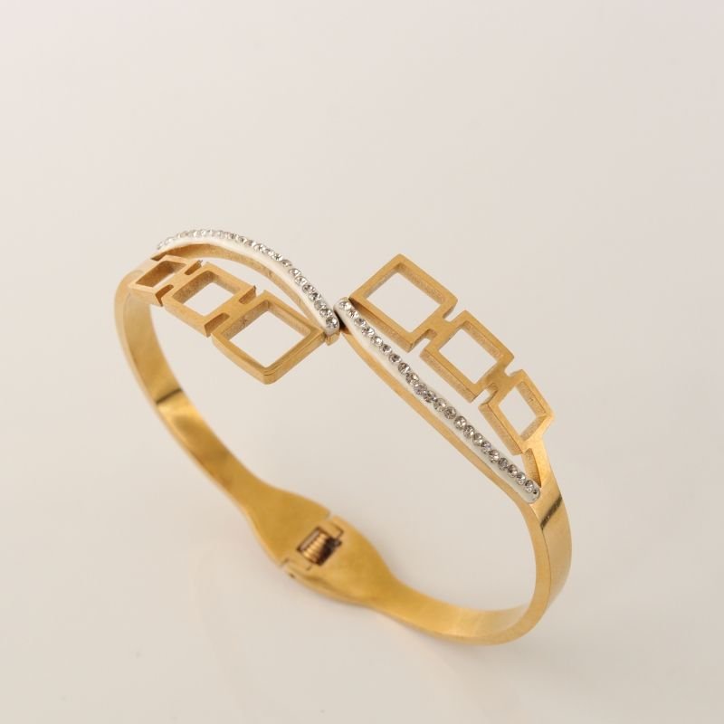 Bracelete com Strass em Aço Inox (Linha Premium)