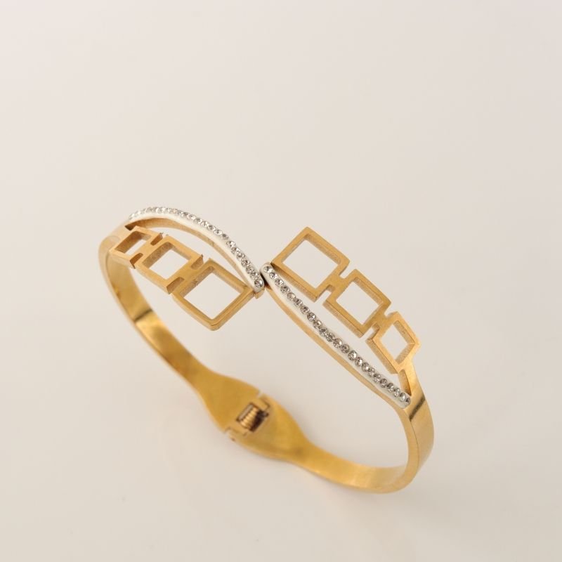 Bracelete com Strass em Aço Inox (Linha Premium)