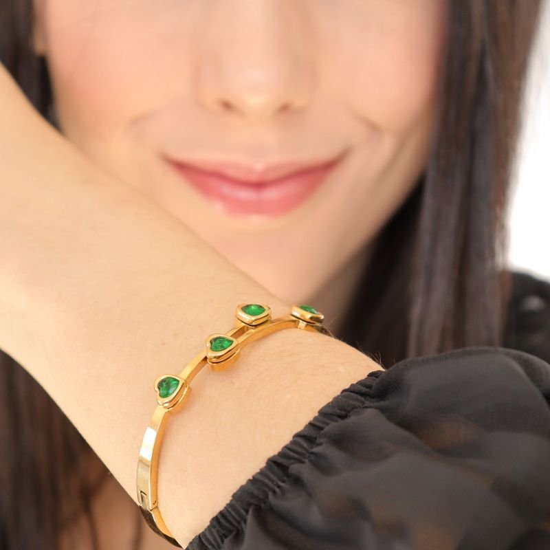 Bracelete Coração em Aço Inox (Linha Premium)