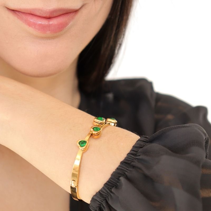 Bracelete Coração em Aço Inox (Linha Premium)