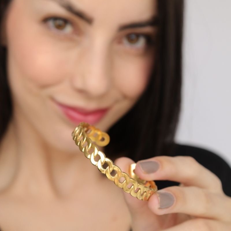 Bracelete Corrente em Aço Inox (Linha Premium)