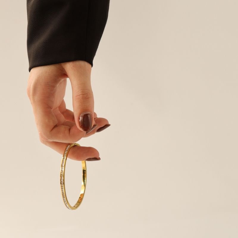 Bracelete Cravejado em Aço Inox (Linha Premium)