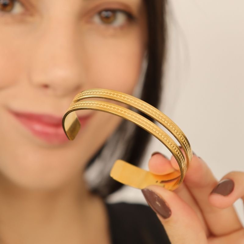 Bracelete Duplo em Aço Inox (Linha Premium)