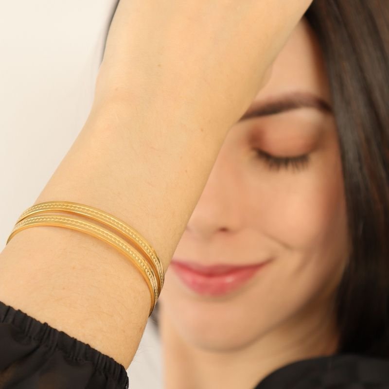 Bracelete Duplo em Aço Inox (Linha Premium)