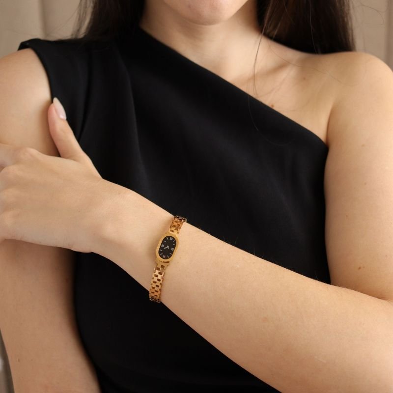 Bracelete Estilo Relógio em Aço Inox (Linha Premium)