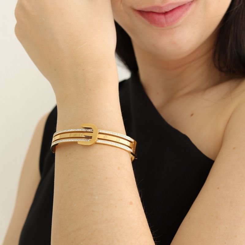 Bracelete Fivela em Aço Inox (Linha Premium)