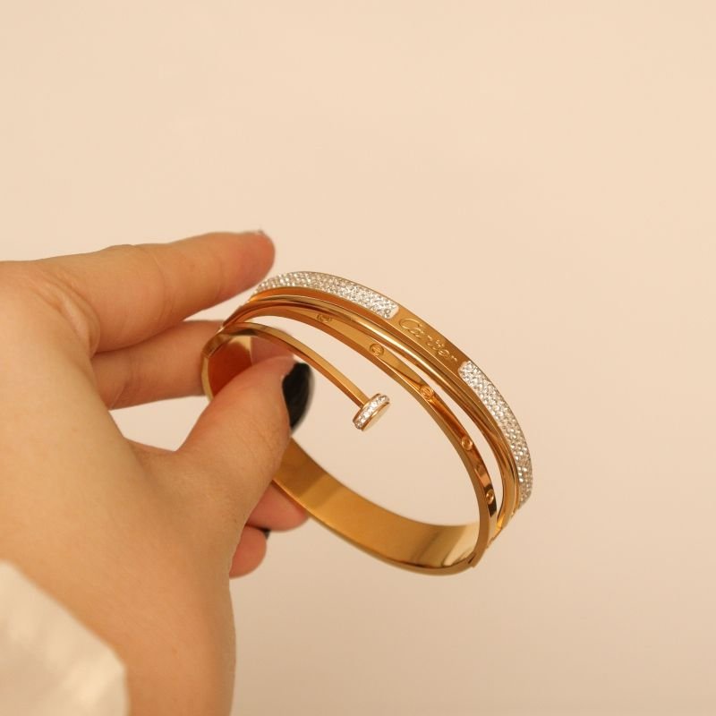 Bracelete Inspiração Cartier em Aço Inox (Linha Premium)
