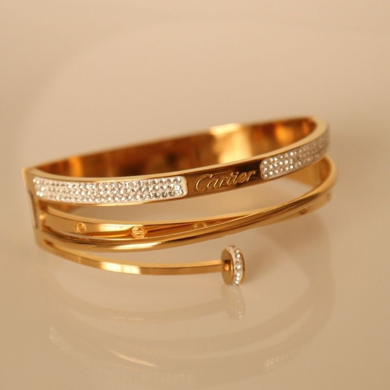 Bracelete Inspiração Cartier em Aço Inox (Linha Premium)