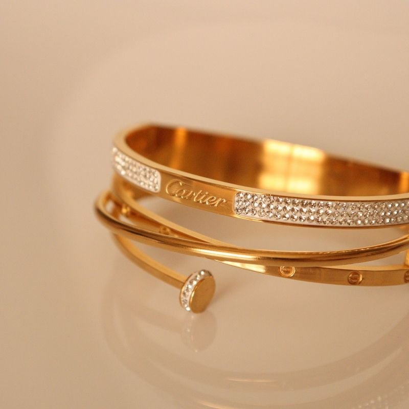 Bracelete Inspiração Cartier em Aço Inox (Linha Premium)