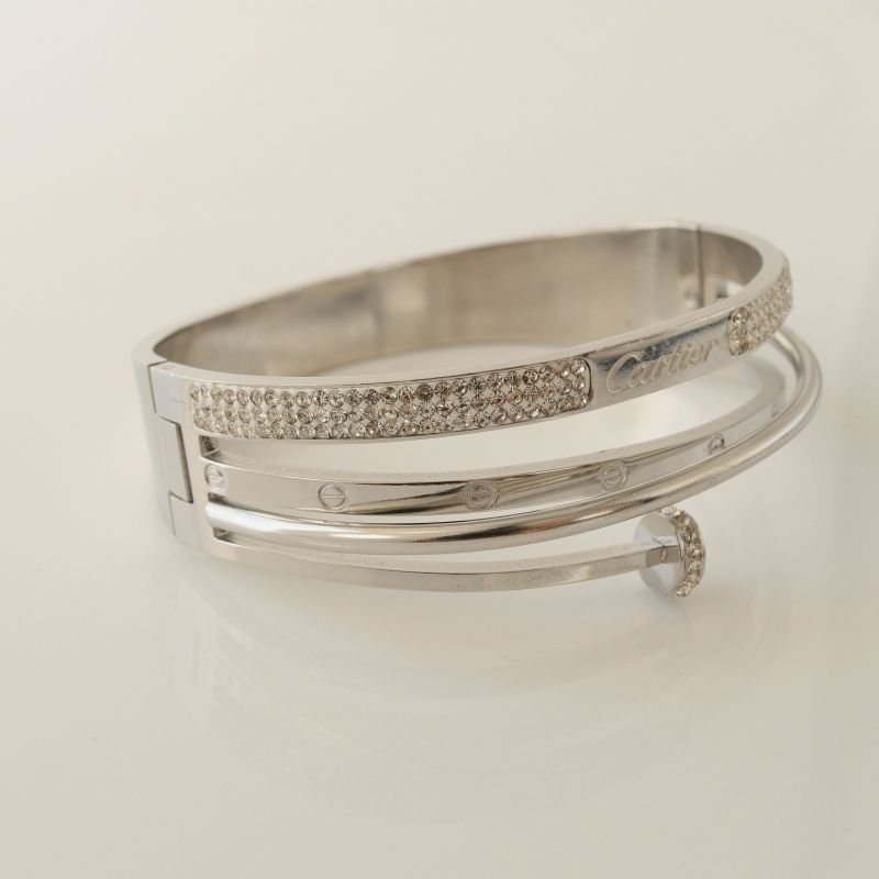 Bracelete Inspiração Cartier em Aço Inox (Linha Premium)