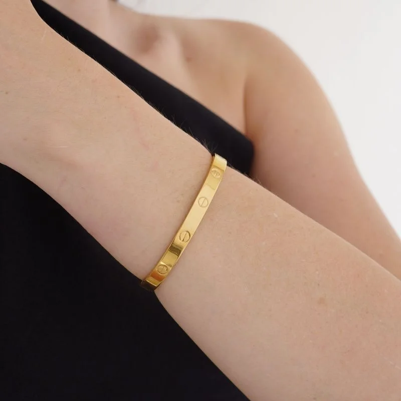 Bracelete Inspiração Cartier em Aço Inox (Linha Premium)