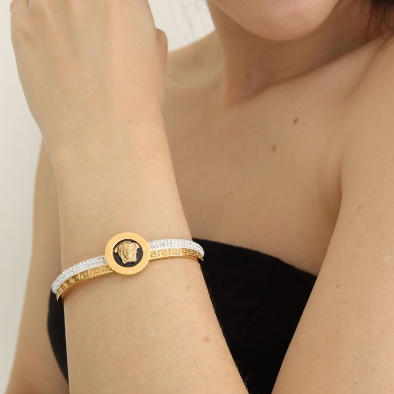 Bracelete Inspiração Versace em Aço Inox (Linha Premium)