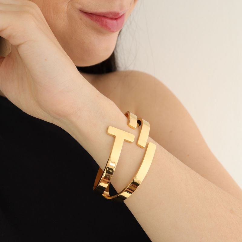 Bracelete Linhas Modernas em Aço Inox (Linha Premium)